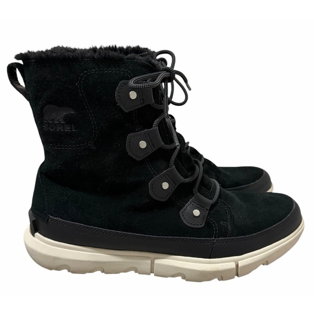 Sorel Explorer II Joan Waterproof Winter Boots Black Women's Size 10